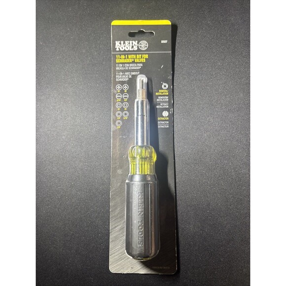 Klein Tools 32527 11-in-1 Screwdriver / Nut Driver with Schrader Bit - Picture 1 of 3